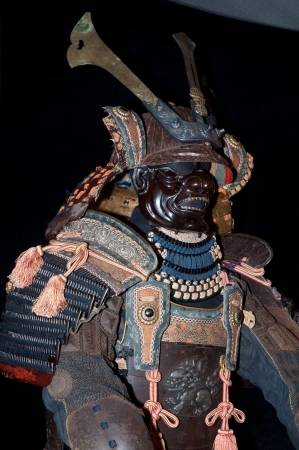 4892447-historic-samurai-armor-on-black